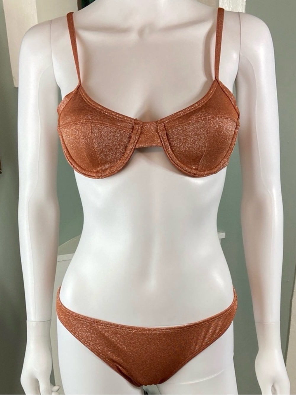 Burnt Orange Shimmer Bikini